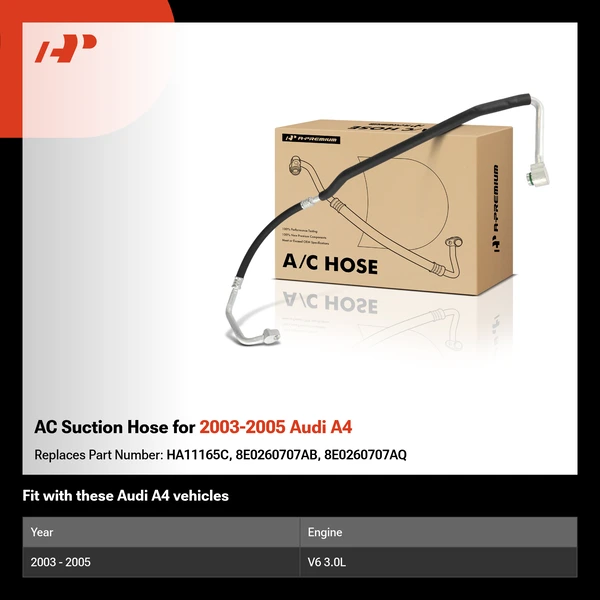 AC Suction Hose for 2003-2005 Audi A4