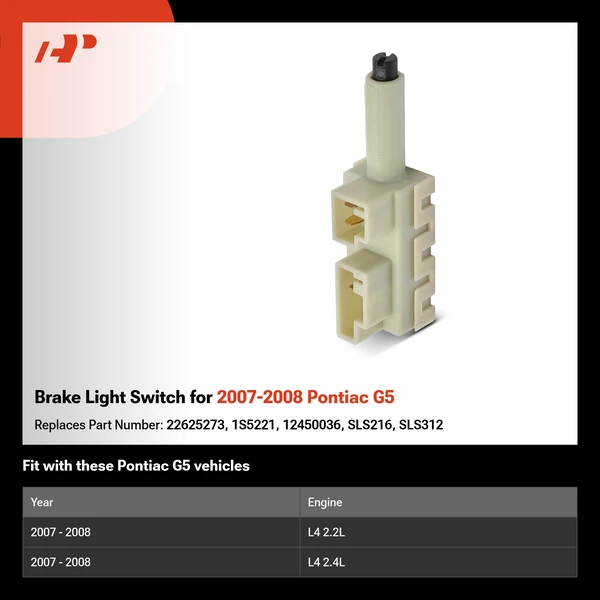 Brake Light Switch for 2007-2008 Pontiac G5
