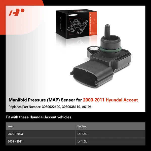 Manifold Pressure (MAP) Sensor for 2000-2011 Hyundai Accent