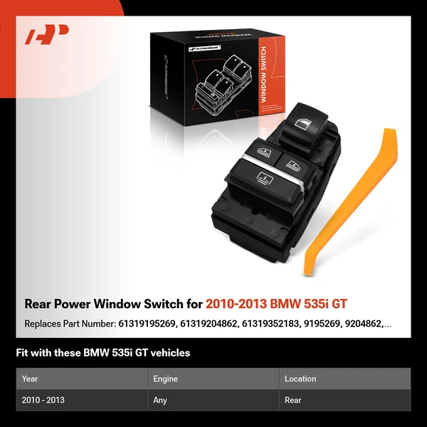 Rear Power Window Switch for 2010-2013 BMW 535i GT