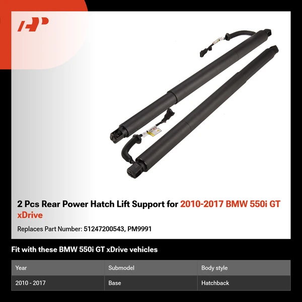 2 Pcs Rear Power Hatch Lift Support for 2010-2017 BMW 550i GT xDrive