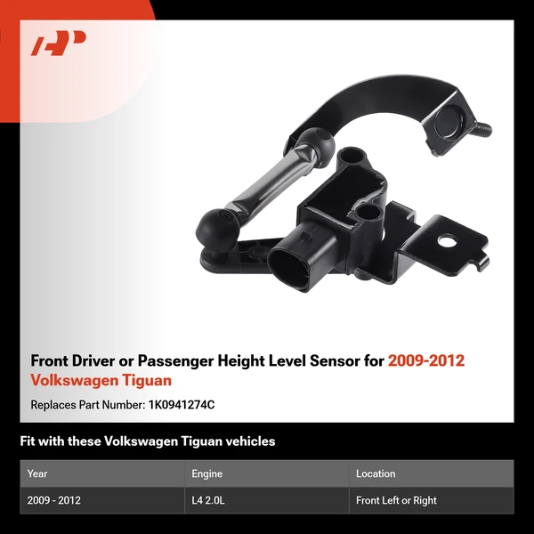 Front Driver or Passenger Height Level Sensor for 2009-2012 Volkswagen Tiguan