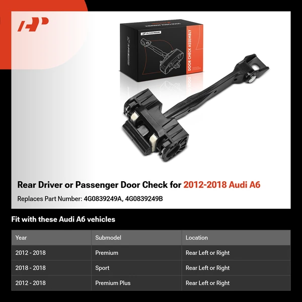 Rear Driver or Passenger Door Check for 2012-2018 Audi A6