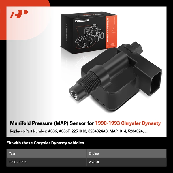 Manifold Pressure (MAP) Sensor for 1990-1993 Chrysler Dynasty