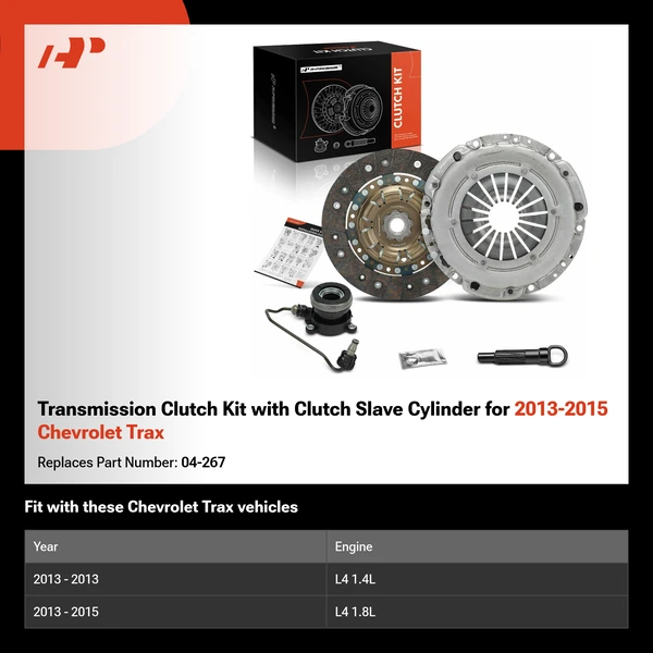 Transmission Clutch Kit with Clutch Slave Cylinder for 2013-2015 Chevrolet Trax
