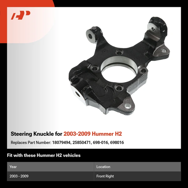 Steering Knuckle for 2003-2009 Hummer H2