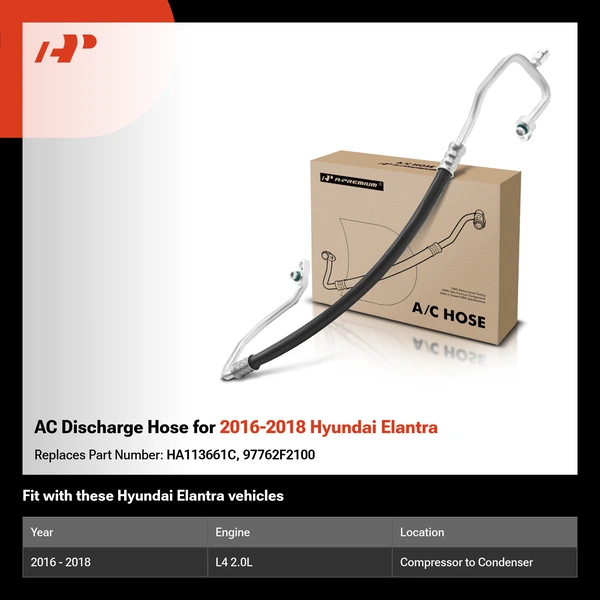 AC Discharge Hose for 2016-2018 Hyundai Elantra
