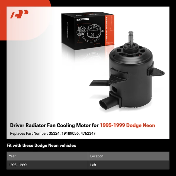 Driver Radiator Fan Cooling Motor for 1995-1999 Dodge Neon
