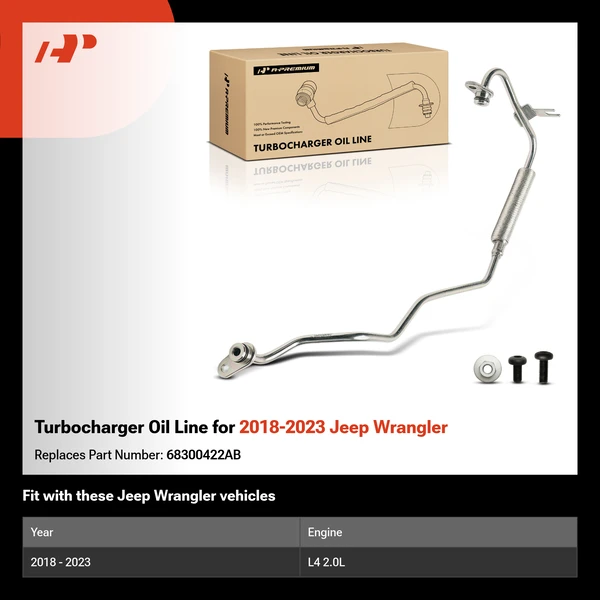 Turbocharger Oil Line for 2018-2023 Jeep Wrangler