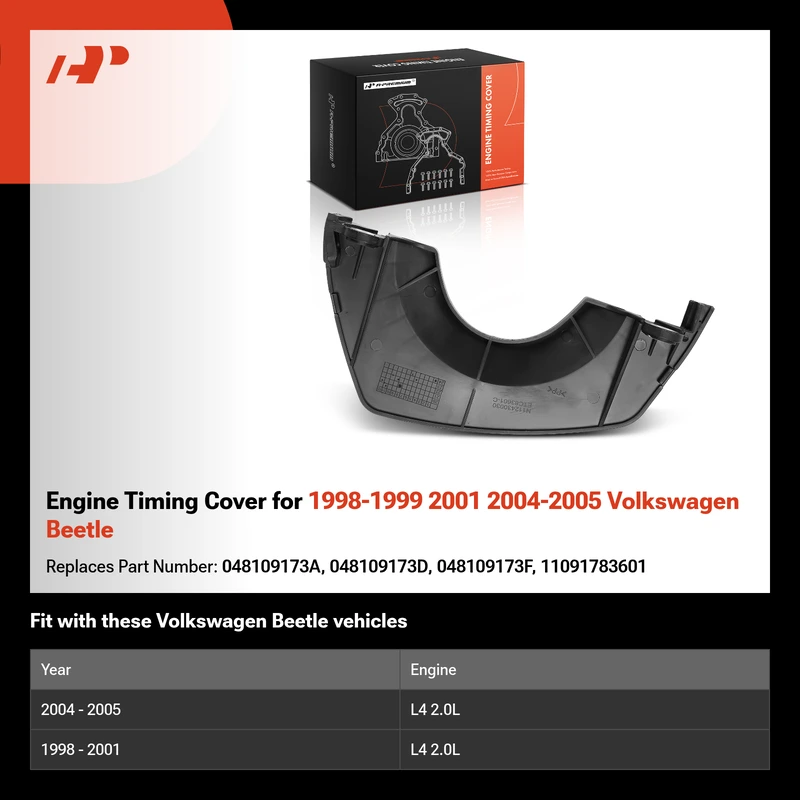 Engine Timing Cover for 1998-1999 2001 2004-2005 Volkswagen Beetle