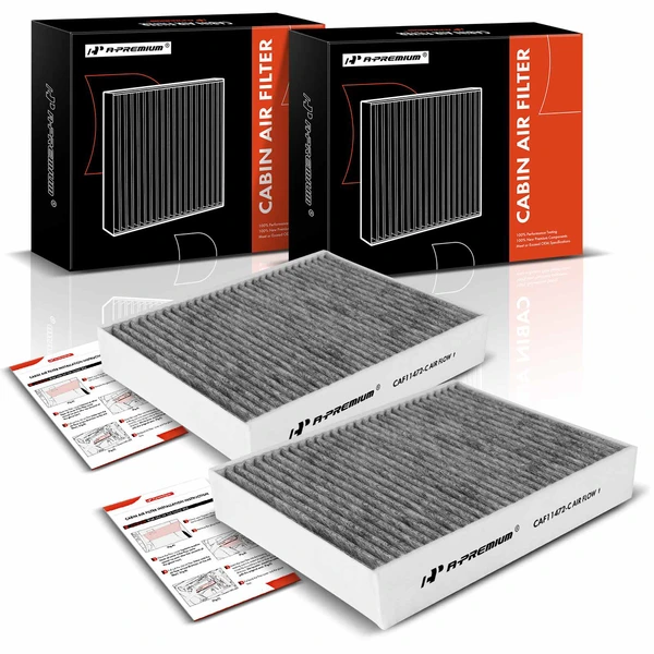 2 Pcs Activated Carbon Cabin Air Filter for 2014-2018 BMW 328d