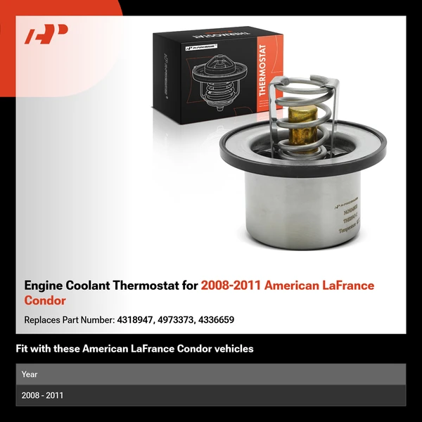 Engine Coolant Thermostat for 2008-2011 American LaFrance Condor
