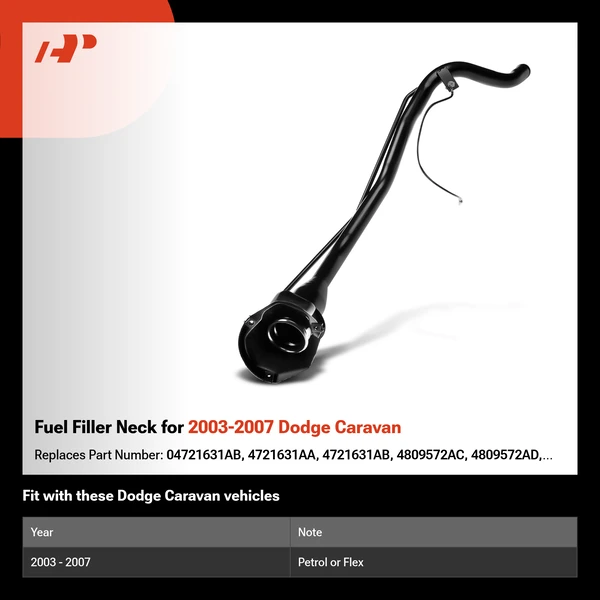Fuel Filler Neck for 2003-2007 Dodge Caravan