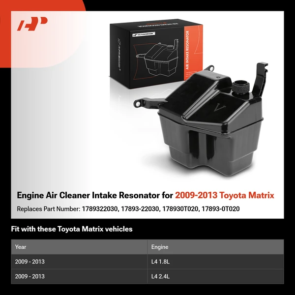 Engine Air Cleaner Intake Resonator for 2009-2013 Toyota Matrix