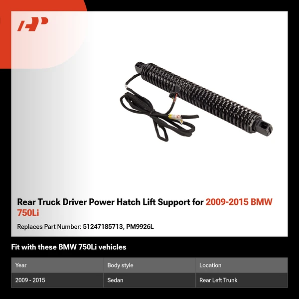 Rear Truck Driver Power Hatch Lift Support for 2009-2015 BMW 750Li