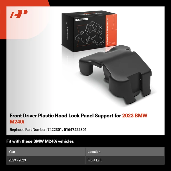 Front Driver Plastic Hood Lock Panel Support for 2023 BMW M240i