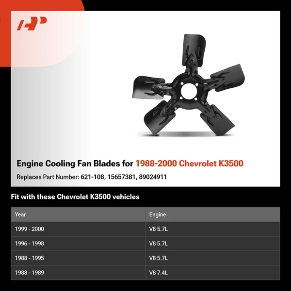 Engine Cooling Fan Blades for 1988-2000 Chevrolet K3500