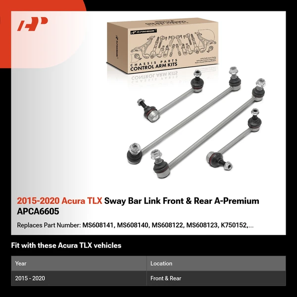 2015-2020 Acura TLX Sway Bar Link Front & Rear A-Premium APCA6605
