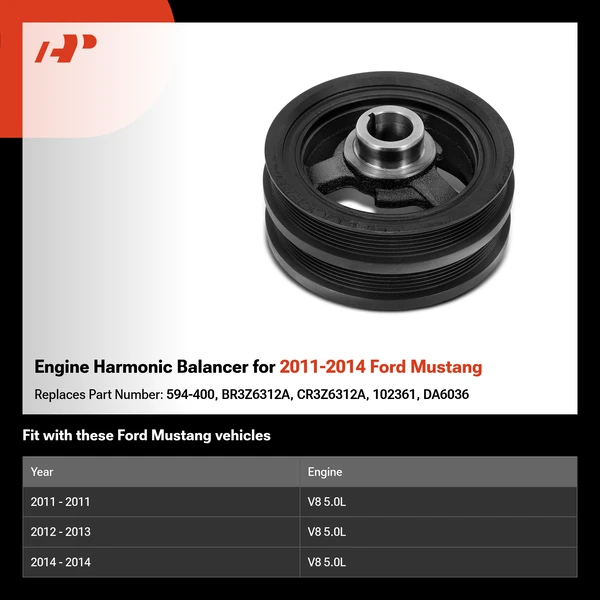 Engine Harmonic Balancer for 2011-2014 Ford Mustang