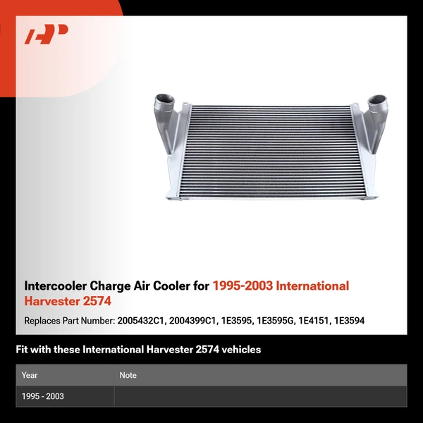 Intercooler Charge Air Cooler for 1995-2003 International Harvester 2574