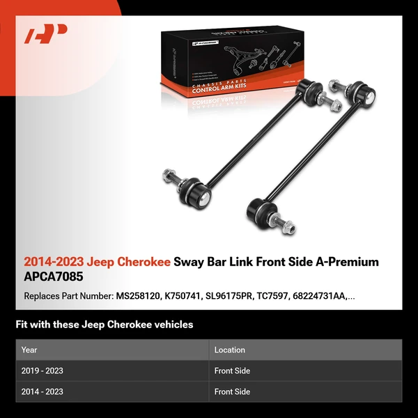 2014-2023 Jeep Cherokee Sway Bar Link Front Side A-Premium APCA7085