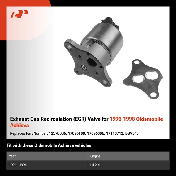Exhaust Gas Recirculation (EGR) Valve for 1996-1998 Oldsmobile Achieva