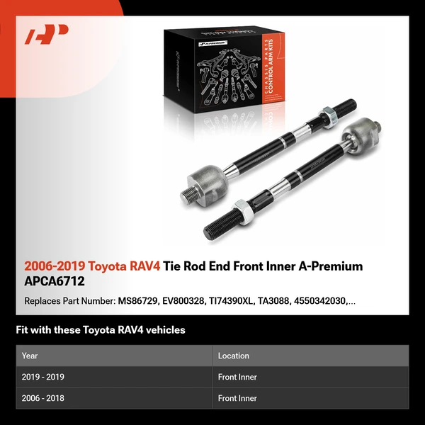 2006-2019 Toyota RAV4 Tie Rod End Front Inner A-Premium APCA6712