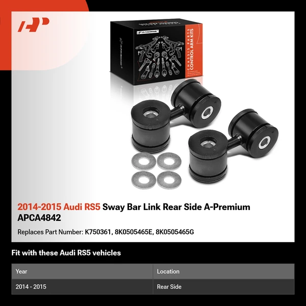 2014-2015 Audi RS5 Sway Bar Link Rear Side A-Premium APCA4842