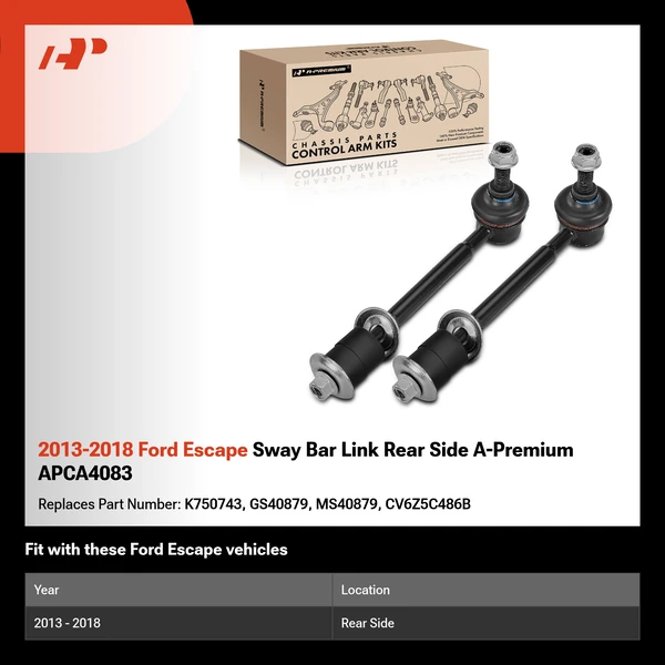 2013-2018 Ford Escape Sway Bar Link Rear Side A-Premium APCA4083