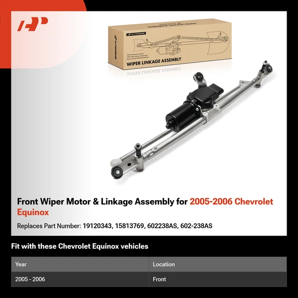 Front Wiper Motor & Linkage Assembly for 2005-2006 Chevrolet Equinox
