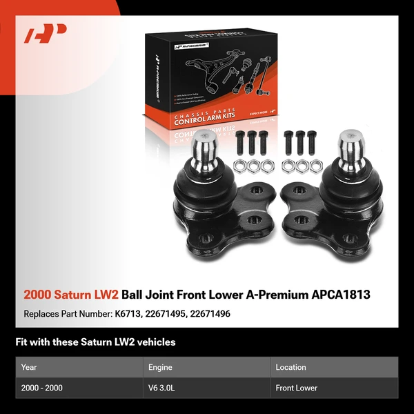 2000 Saturn LW2 Ball Joint Front Lower A-Premium APCA1813