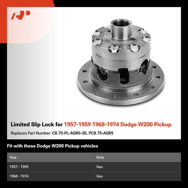 Limited Slip Lock for 1957-1959 1968-1974 Dodge W200 Pickup
