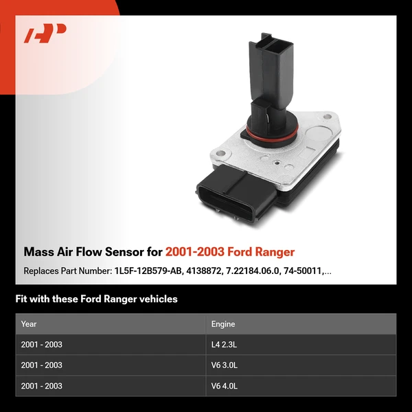Mass Air Flow Sensor for 2001-2003 Ford Ranger