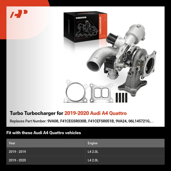 Turbo Turbocharger for 2019-2020 Audi A4 Quattro