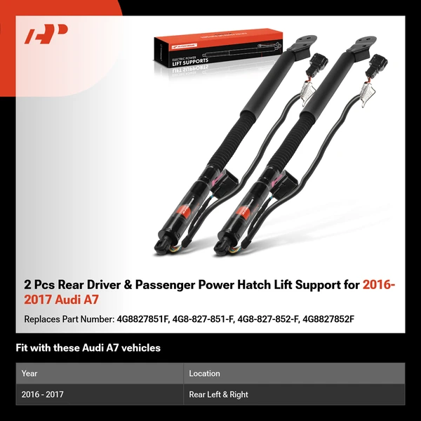 2 Pcs Rear Driver & Passenger Power Hatch Lift Support for 2016-2017 Audi A7