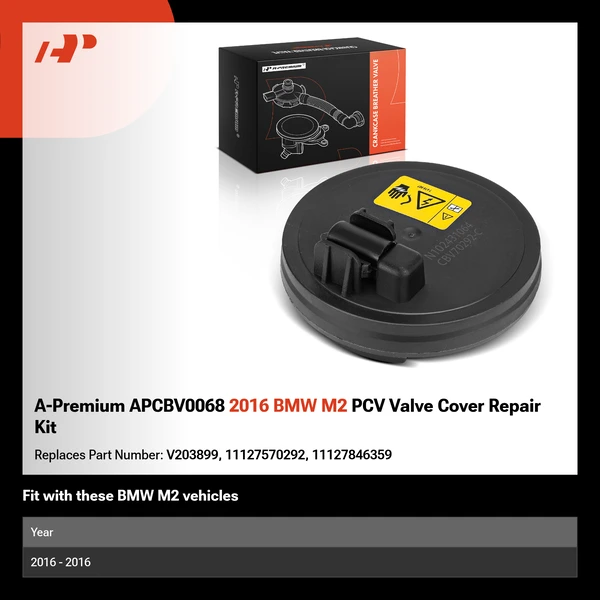 A-Premium APCBV0068 2016 BMW M2 PCV Valve Cover Repair Kit