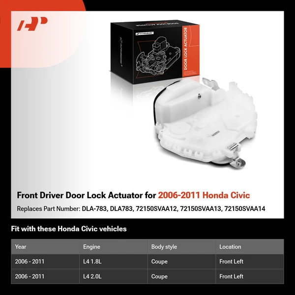 Front Driver Door Lock Actuator for 2006-2011 Honda Civic