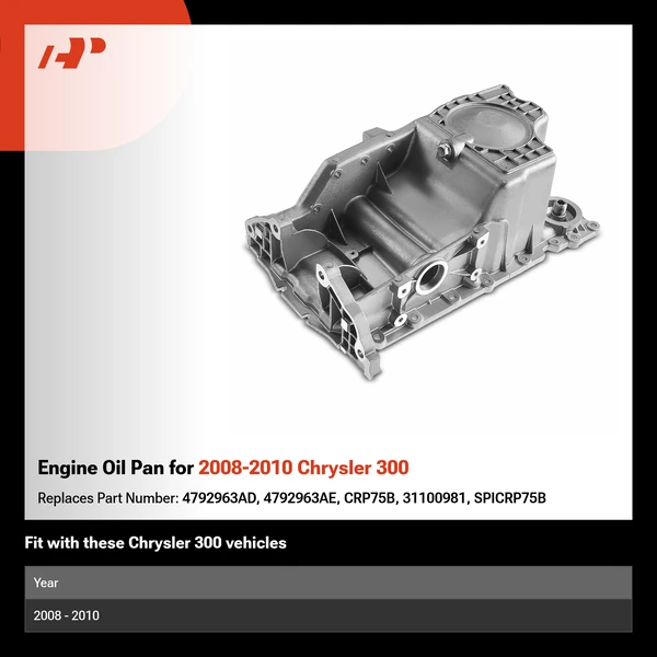 Engine Oil Pan for 2008-2010 Chrysler 300
