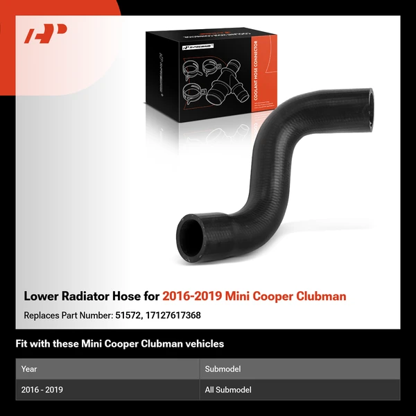 Lower Radiator Hose for 2016-2019 Mini Cooper Clubman