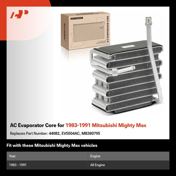 AC Evaporator Core for 1983-1991 Mitsubishi Mighty Max