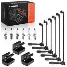 2002-2004 Hyundai Sonata Ignition Coil Spark Plug and Wire Kit Set of 15 Iridium Series, 2-Screw Terminal A-Premium APIC1317