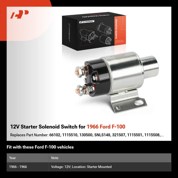 12V Starter Solenoid Switch for 1966 Ford F-100