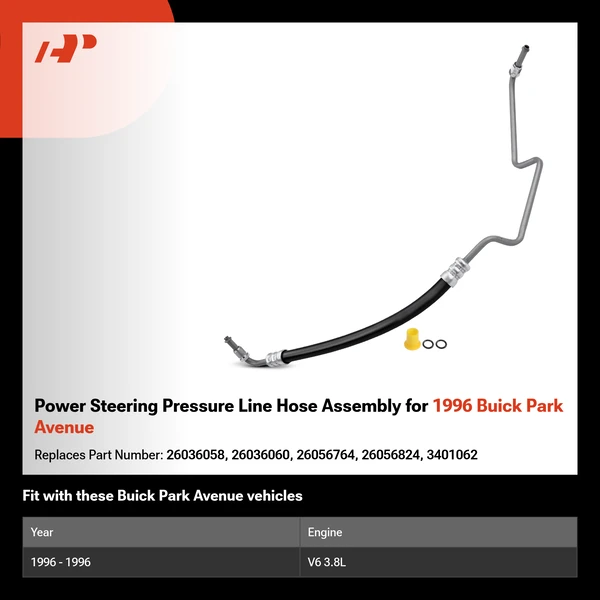 Power Steering Pressure Line Hose Assembly for 1996 Buick Park Avenue