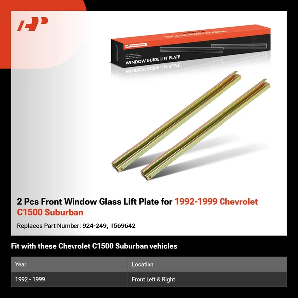 2 Pcs Front Window Glass Lift Plate for 1992-1999 Chevrolet C1500 Suburban