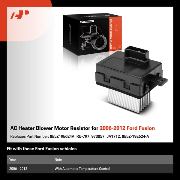 AC Heater Blower Motor Resistor for 2006-2012 Ford Fusion