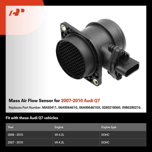 Mass Air Flow Sensor for 2007-2010 Audi Q7
