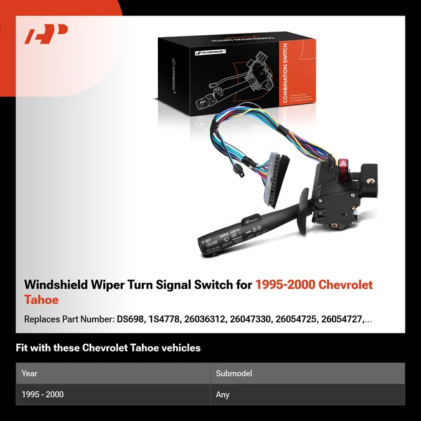Windshield Wiper Turn Signal Switch for 1995-2000 Chevrolet Tahoe