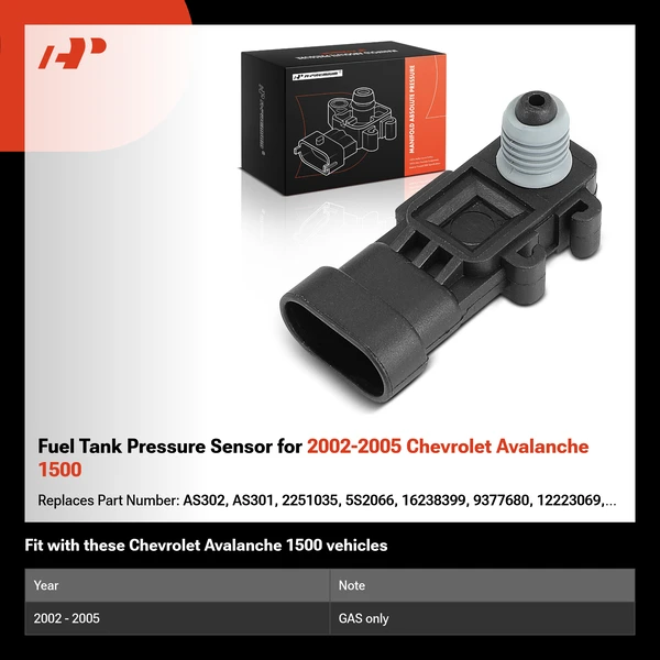 Fuel Tank Pressure Sensor for 2002-2005 Chevrolet Avalanche 1500