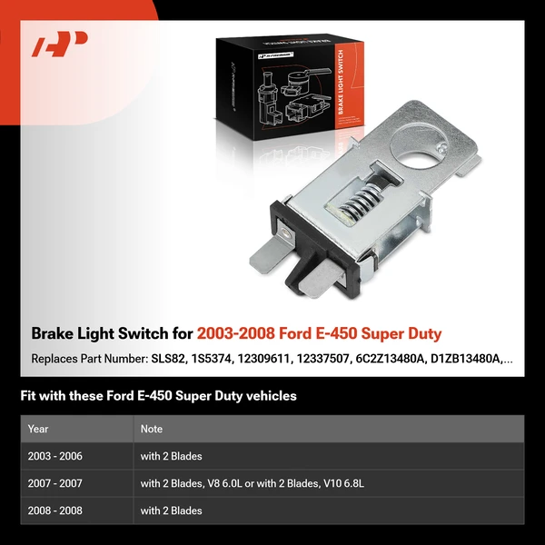 Brake Light Switch for 2003-2008 Ford E-450 Super Duty