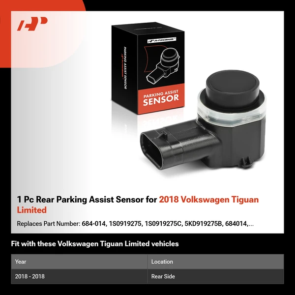 1 Pc Rear Parking Assist Sensor for 2018 Volkswagen Tiguan Limited